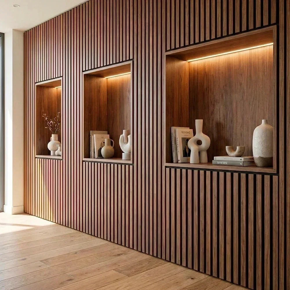 Paneles Acústicos Flexibles de Madera – (270 cm x 110 cm)