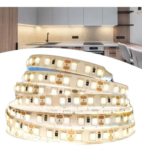 Tira LED de 11 W, 4000 K, luz neutra para molduras, nichos y muebles.