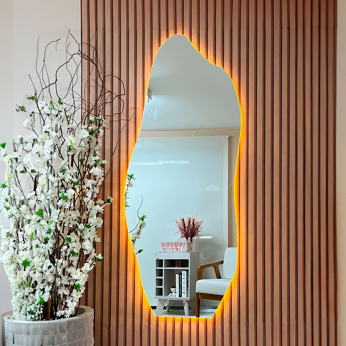 Espejo Orgánico Fiamma con LED de Cuerpo Entero 170×70